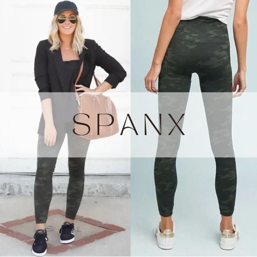 Spanx Seamless Camo Leggings XL | Shaping High-Waist Athleisure